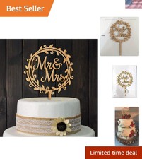 Rustic Bride Groom Silhouette Cake Topper - Thoughtful Wedding Keepsake