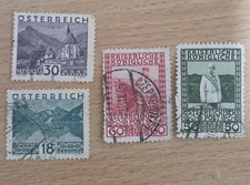Austria Stamps 1908 x 4 Countryside & Franz Joseph