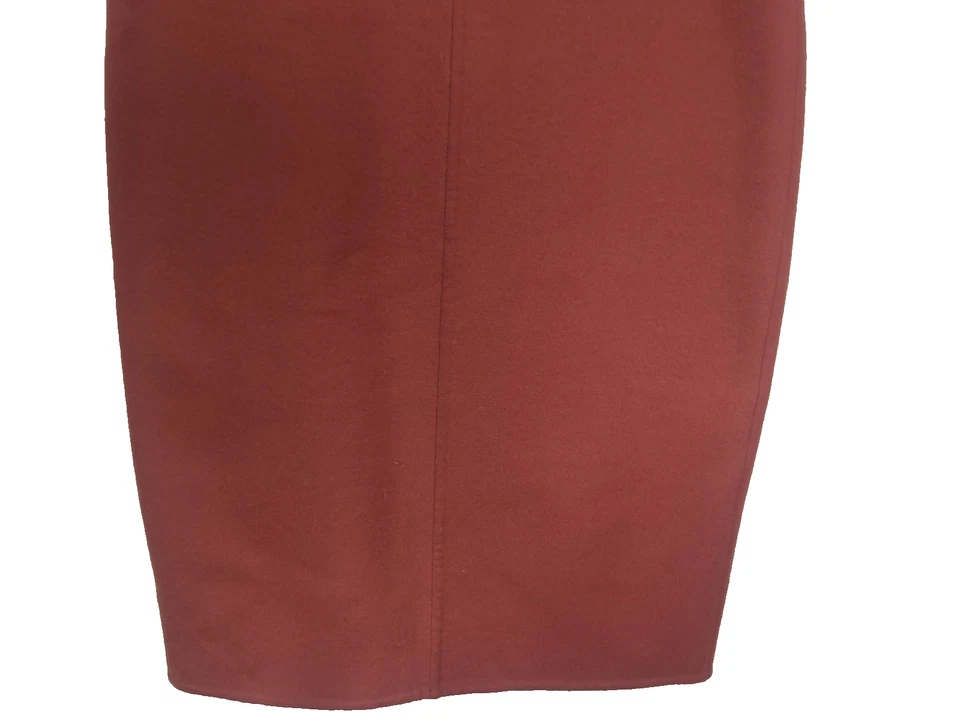 Vestido Max Mara Cucito A Mano Talla 10 Naranja Lana Mezcla Angora Mínimo Dinero Antiguo Foto 4 de 4