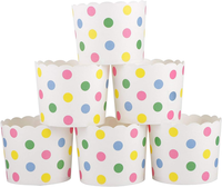 Muffin PapierföRmchen 50 StüCk Bunt Backofenfest Antihaft FüR Cupcakes & Snacks