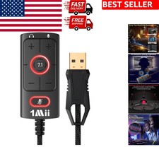 USB Sound Card with Virtual 7.1 Surround and Inline Controls