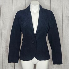 VTG 70s Adolph Schuman for Lilli Ann Blue Ultra Suede Blazer Jacket