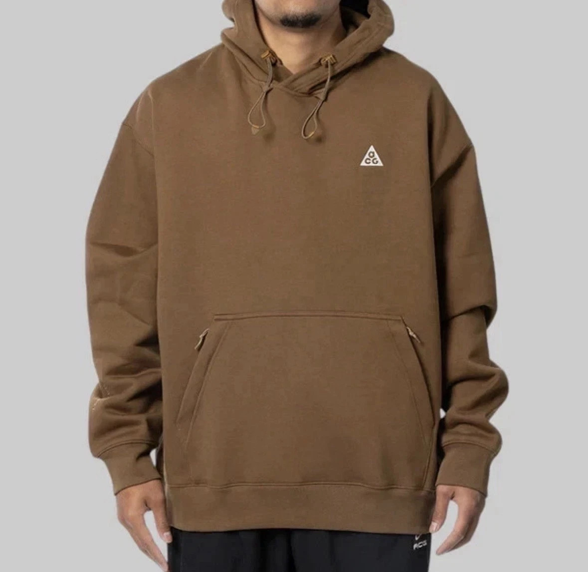 Nike ACG Tuff Fleece Hoodie Brown Sz M DZ3392-235 Oversized Fit