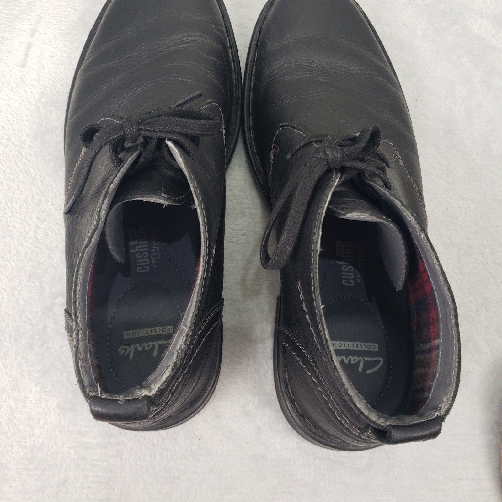 Clarks Collection Mens 11 Black Leather Chukka Bo… - image 7