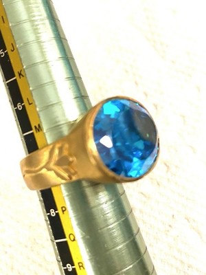 #2  $250 SATYA !  STERLING   SIZE 7 14.3G Gen  BLUE TOPAZ  