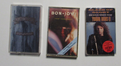 vintage bon jovi cassette lot/3 fahrenheit/new jersey/blaze of glory