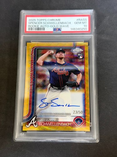 Spencer Schwellenbach [Gold Refractor] #RA-SS 2025 Topps Chrome Rookie Autograph card