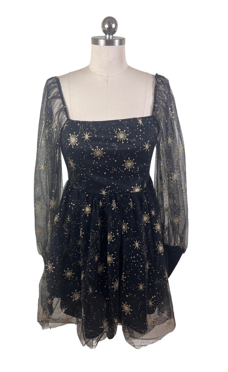 Black Celestial Spacecore Witchy Whimsigoth Stars Black Mini Dress Womens 6 | eBay Black Celestial Spacecore Witchy Whimsigoth Stars Black Mini Dress Womens 6 | eBay