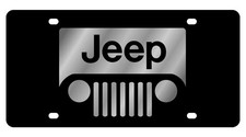 Jeep Grill Black Carbon Steel License Plate Official Licensed Jeep Grill Black Carbon Steel License Plate Official Licensed