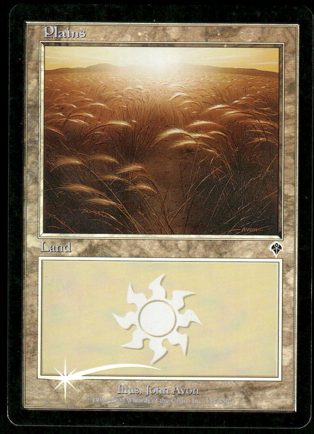 1x Foil Plains (331) - Invasion LP - MTG
