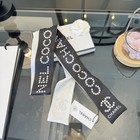 Chanel Women's Black Letter Print Scarf Hair Neck Tie With Gift Box — photo 5