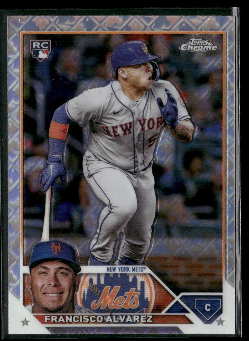 2023 Topps Chrome Logofractor Edition 203 Francisco Alvarez New York Mets RC