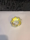 Signed Tiffany Favrile Beautiful Gold Iridescent Open Salt Cellar.
