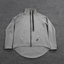 Nike Sweatshirt Womens M Gray Tech Fleece Moto Cape Stretch Performance Run Gym