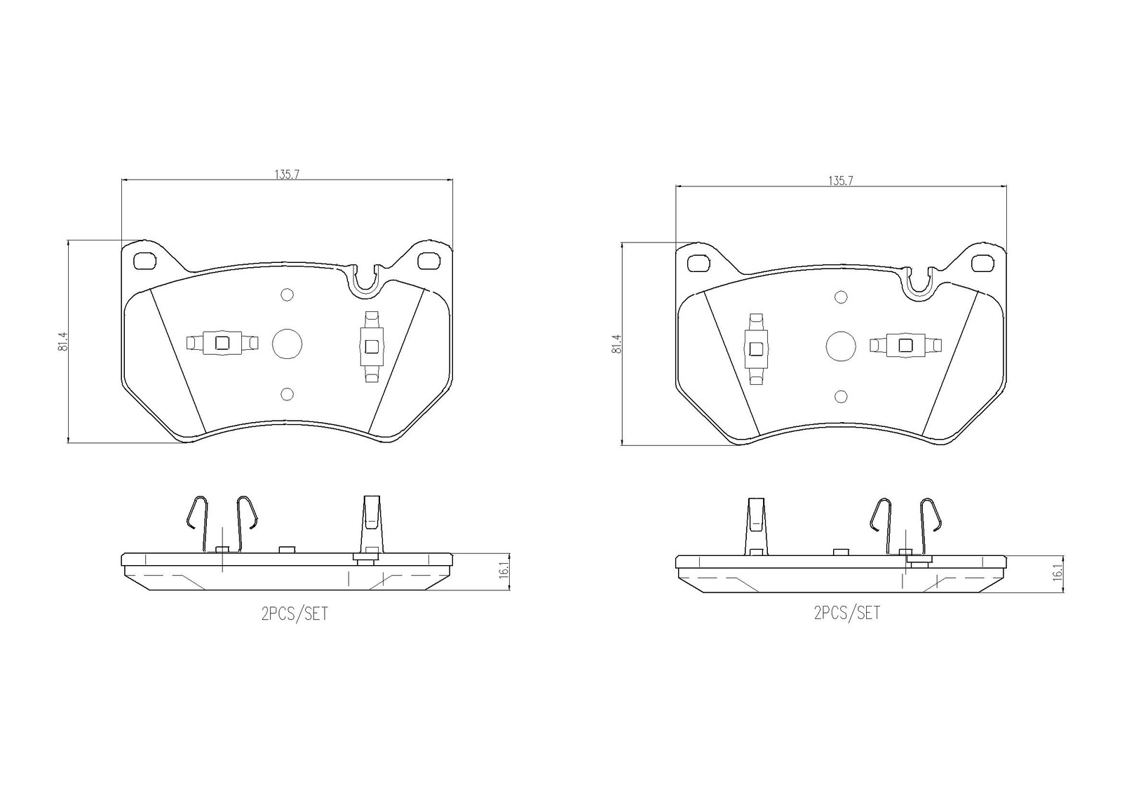 Brake pads P 85 181 BREMBO for AUDI Q5 Q5 Sportback - Image 11