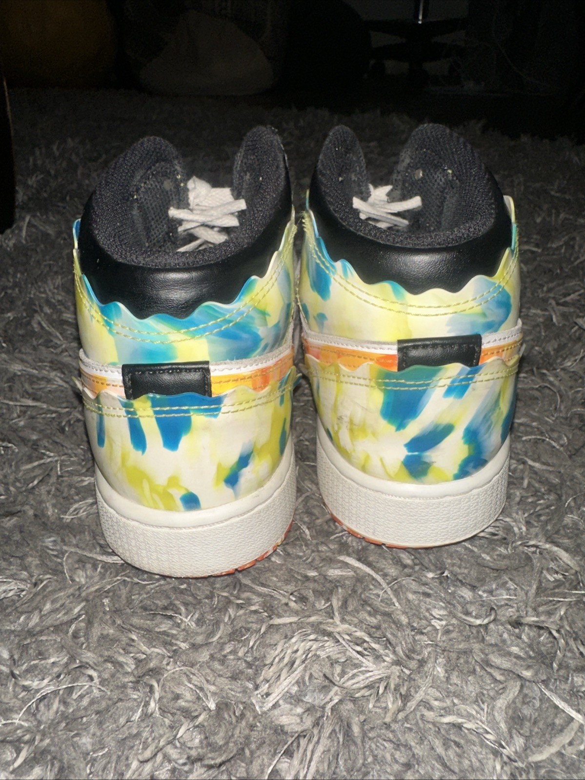 Nike Air Jordan 1 Mid SE Slime Drip Vortex 5Y Kids Sneakers image 5