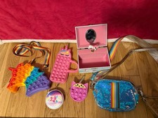 Girls Accessories Pop It Bags, Unicorn Headphones, Jewelry Box With Music
