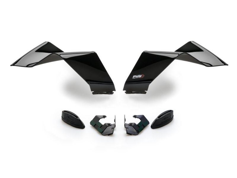 Puig Black Downforce Spoilers Yamaha YZF R1 2020-2025