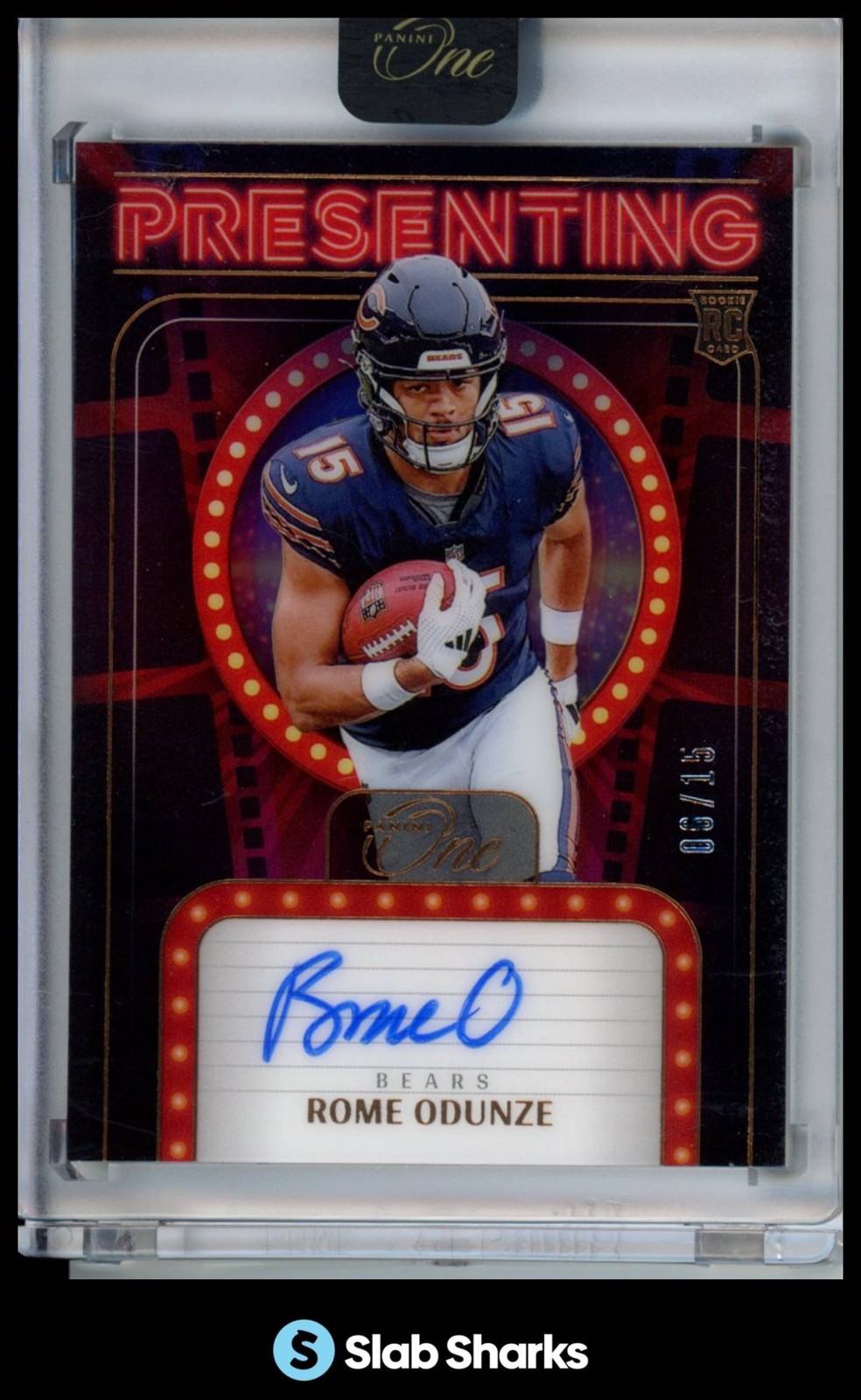 2024 PANINI ONE #156 ROME ODUNZE PRESENTING RC AUTO ROOKIE /99