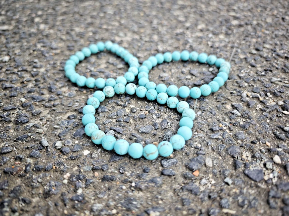 Handgefertigtes Türkis - Armband - Natürliche Edelsteinperlen 8mm Energieschmuck - Bild 3 von 3