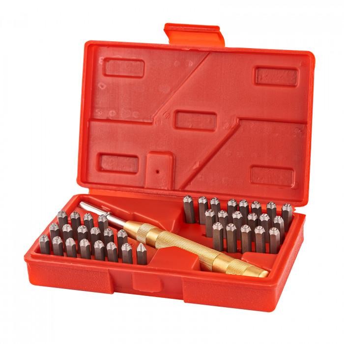 Jeu de poinçons D18506 à haute résistance, 38 caractères pour gravure métal
