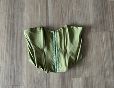 Princess Polly Corset Top Green Strapless Knit Womens 8 Coquette Fairy