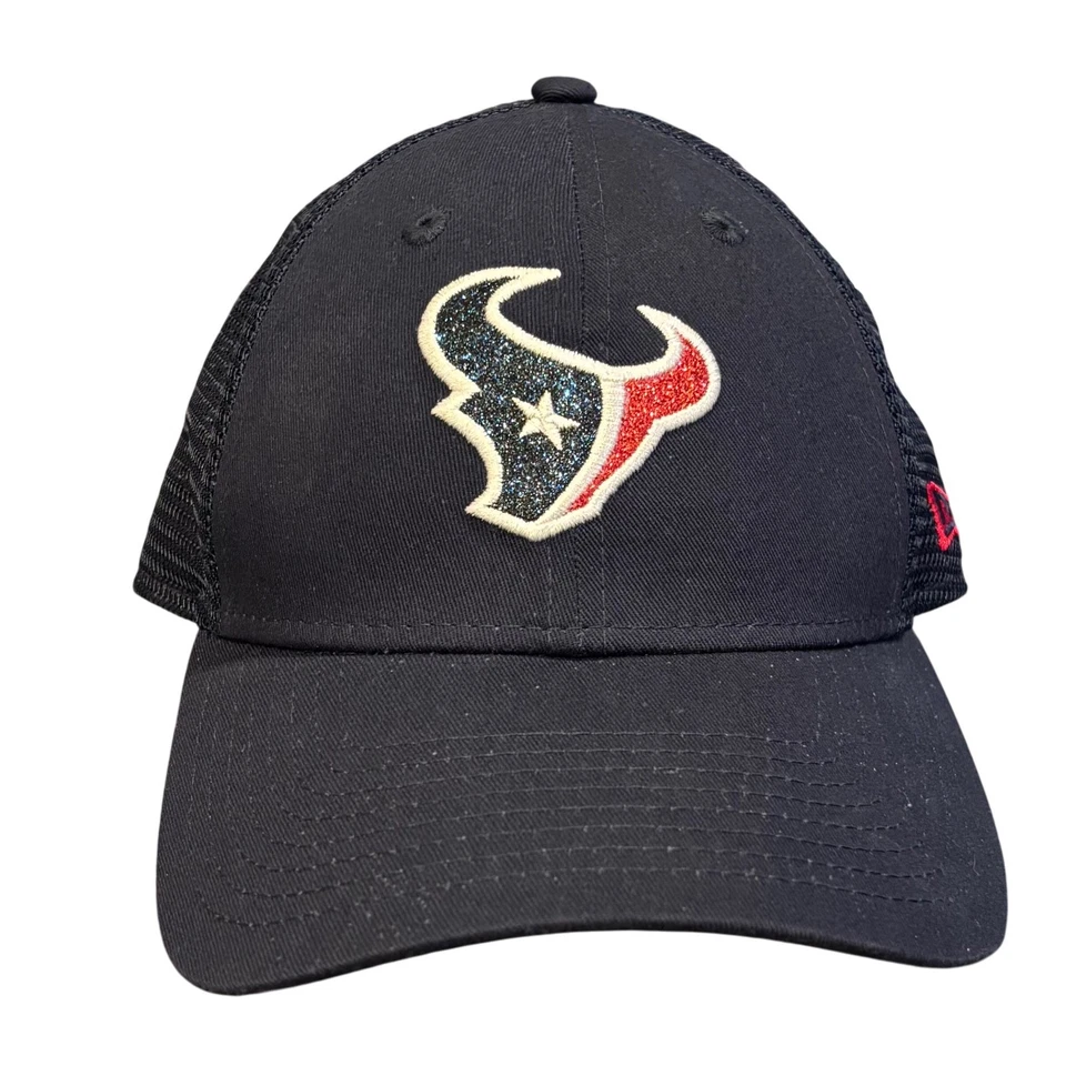New Era Houston Texans NFL Women's Snap Back Trucker Cap With Sparkles Logo NWOT - Image 2 of 4