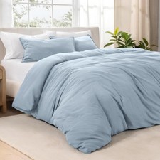 Microfiber Duvet Cover Set - Ultra Soft Washed Microfiber - Oversized King Size