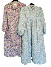 Vtg Floral Housecoat Pearl Snap Housedress Duster Robe Pocket Grannycore Lounge2