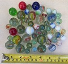Vintage Glass Marbles Job Lot 500g Mixed Colours Various Sizes -11