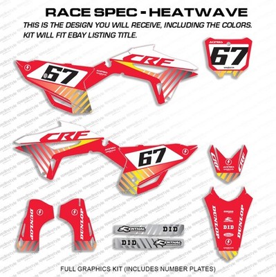Graphics Kit for Honda CRF250R CRF 250R (2008-2009) Race Spec   Heatwave