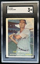 1957 Topps Ted Williams #1 Red Sox SGC 3