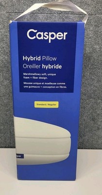 CASPER Hybrid Pillow - Standard Size - White Support Marshmallow Feel NIB!