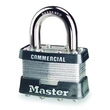 Master Lock 1Ka-2006 Padlock, Keyed Alike, Standard Shackle, Rectangular Steel