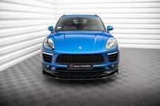 Front Ansatz V.1 für Porsche Macan Mk1 Spoilerschwert Spoilerlippe Schwarz