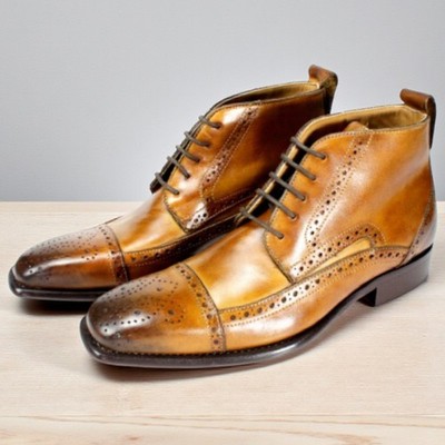 Ivan Troy Chaka Cognac Men's Leather Boots Ivan Troy / Made in Italy