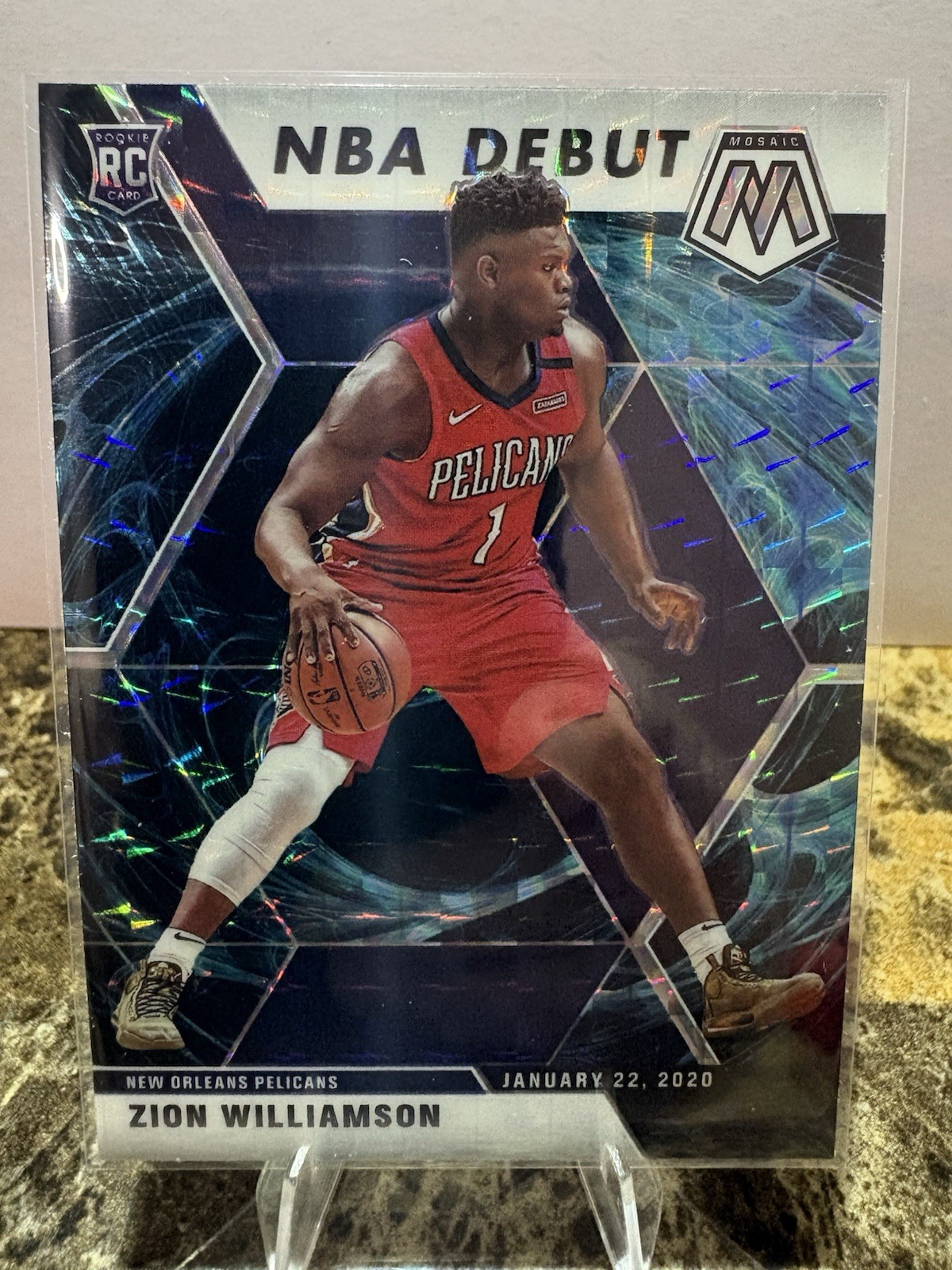 2019-20 Panini Mosaic NBA Debut Zion Williamson #269 Genesis Prizm