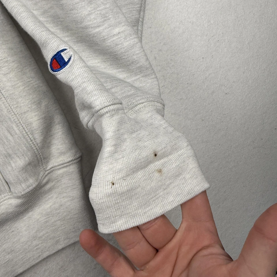 Vintage Champion Army West Point Hoodie Sweatshirt Mens Gray Reverse Weave Zip - Image 2 of 4