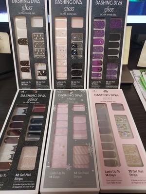 Dashing Diva Ultra Shine Gel Nail Strips 6 Assorted Boxes New in Boxes
