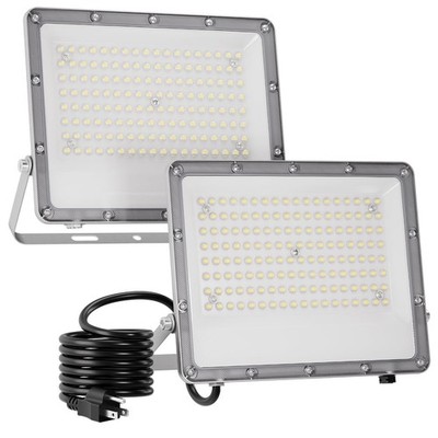 Ceena 120W Plug in LED Flood Lights Outdoor, 12000lm Super Bright LED Work Li...