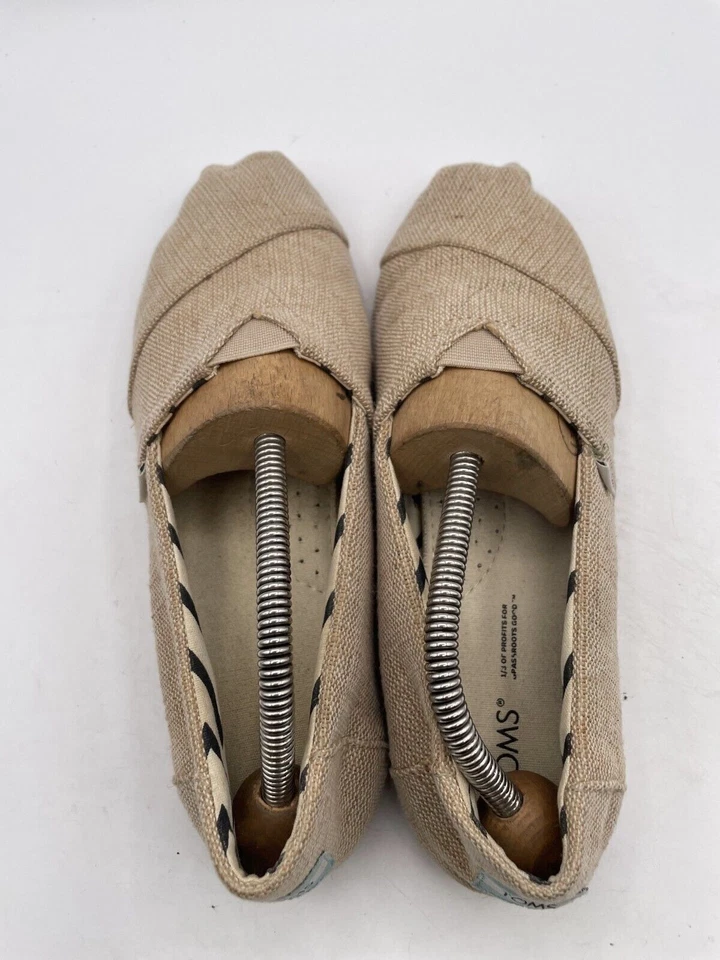 Lona Toms Alpargata 10018279 plana para mujer talla 7,5 natural sin teñir Heritage Foto 4 de 4