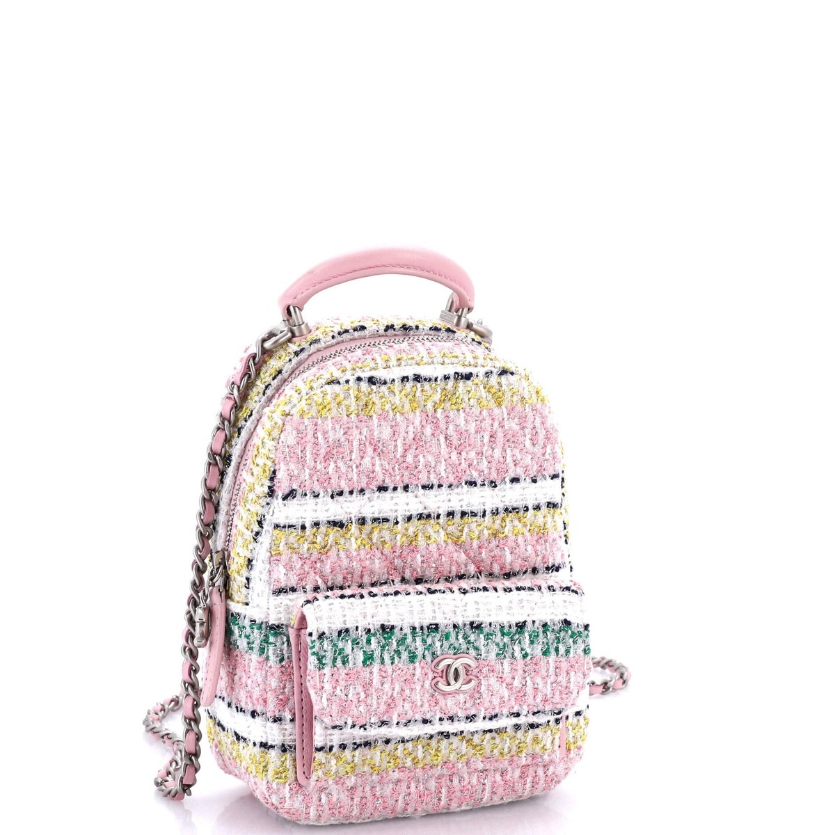Chanel Gift with Purchase Pink Tweed Mini Backpack PREORDER CHANEL PINK TWEED BACKPACK | Naomi Peris - YouTube main image 3