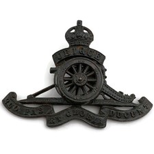 WW1 Royal Artillery Regiment OFFICERS Bronze Cap Badge - Original Officer's WWI