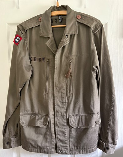 VTG KR3W Coat Jacket Men Medium Military Field Jacket Skateboarding Green - Picture 2 of 13
