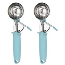 2pcs Cookie Scoops, Ice Cream Scoop with Trigger Kitchen Gadget,Blue