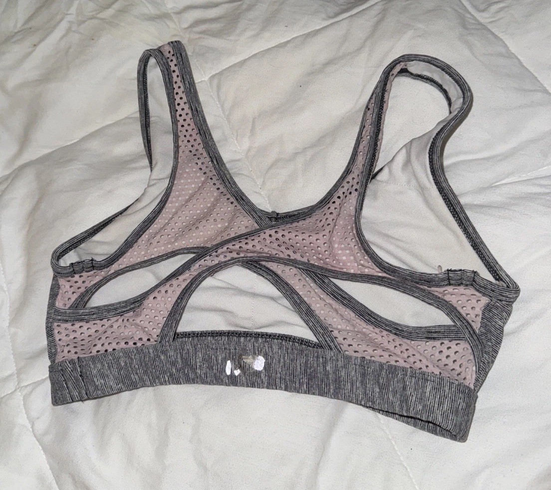 Gray & Pink Small Pullover Crossback Active Sport… - image 5