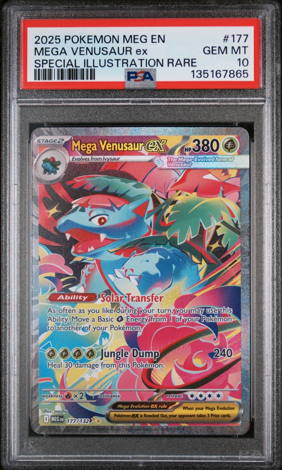 PSA 10 Mega Venusaur ex 177/132 Me01: Mega Evolution