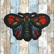 Moth Patch Iron-On for Applique, Animals  Insect Badge, Butterfly, Nature
