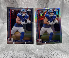 Topps Cam Skattebo New York Giants Rookie Chrome Lot, 2024, 2 Cards 