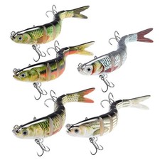 Fishing Lures for Bass Trout, Multi Jointed Segmented Fishing Bait for Freshw...